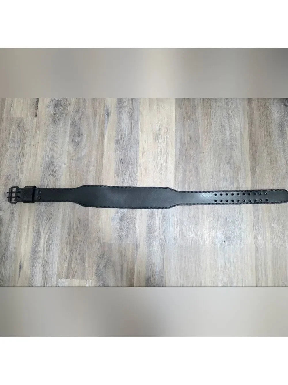 Aesthreadics Black Leather Weightlifting Belt | Gym Strength Training | New